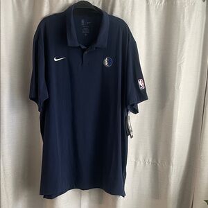 Nike Dri-Fit Men's NBA Dallas Mavericks Navy Blue Polo Shirt